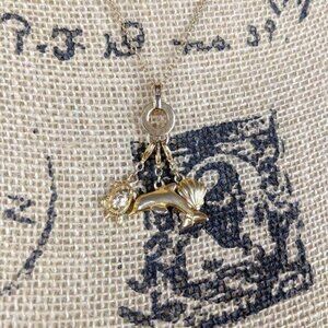 Gold Sea Creature Charm Necklace